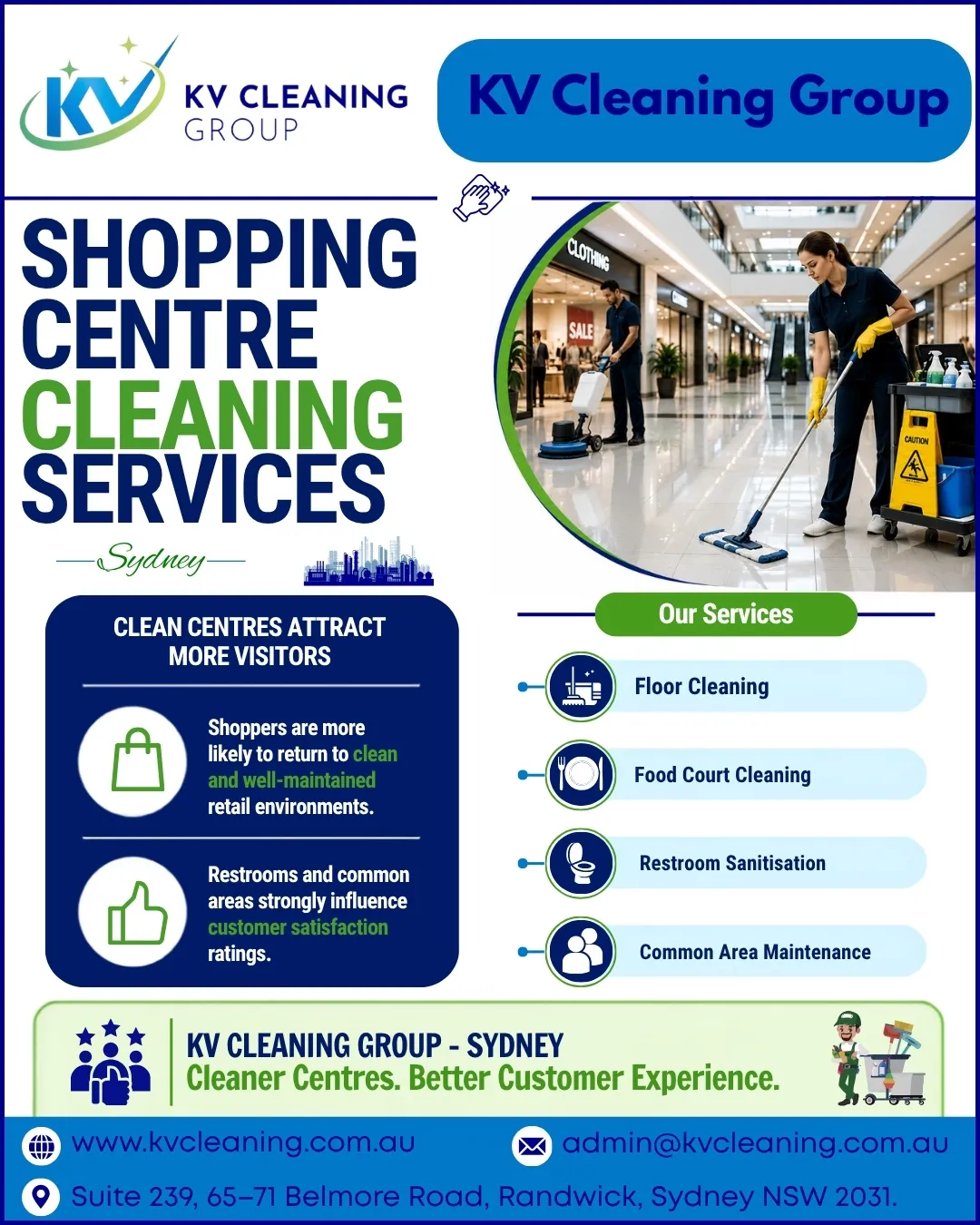 Commercial Shopping Centre Cleaning Services